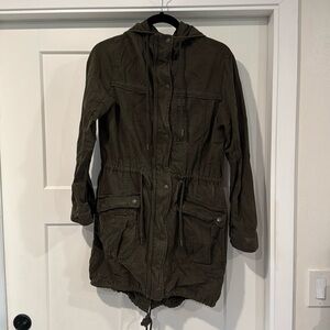 Abercrombie & Fitch A&F green trench-like coat - size S